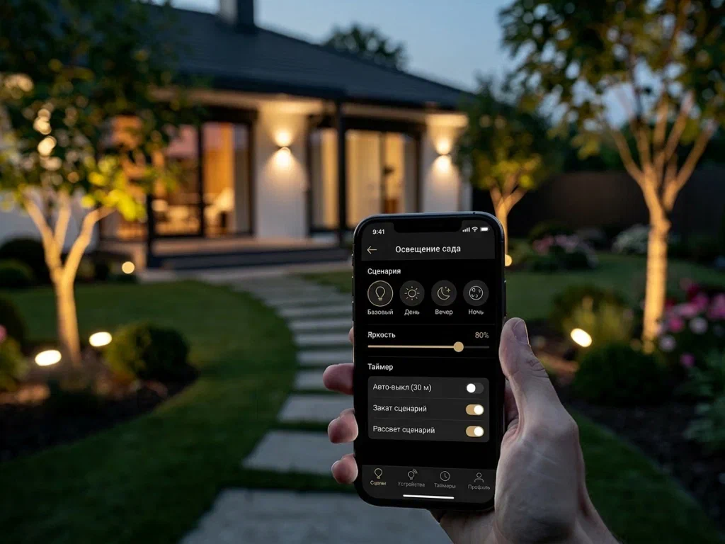 Управление ландшафтным освещением